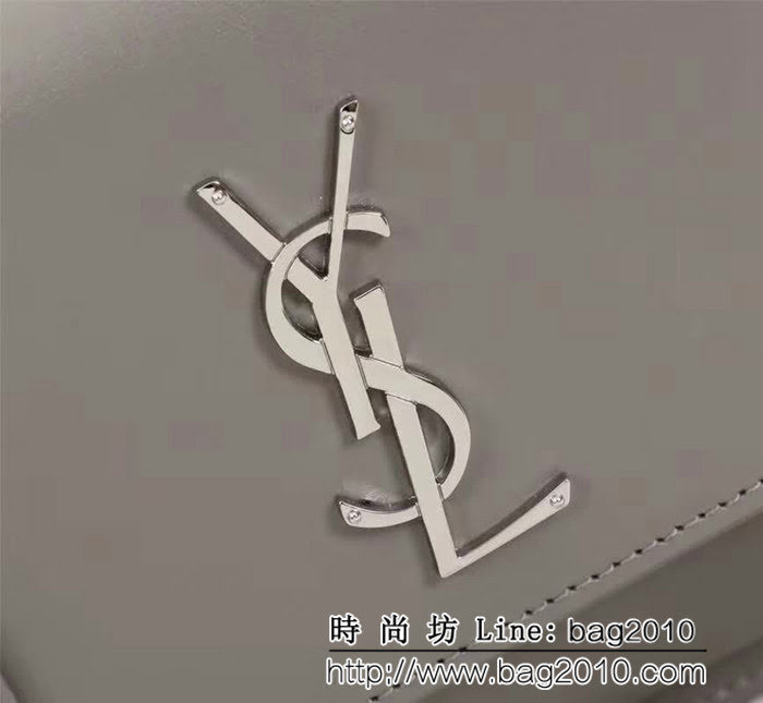 YSL聖羅蘭 專櫃最新 鄭秀文同款 牙籤紋牛皮鏈條單肩斜挎包 442906 YAS1047
